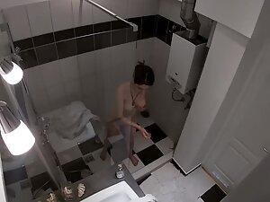 Spying on busty roommate in the shower Picture 2