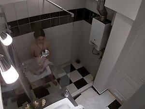 Spying on busty roommate in the shower Picture 4