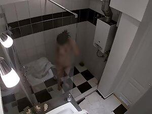 Spying on busty roommate in the shower Picture 5