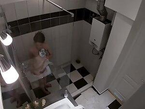 Spying on busty roommate in the shower Picture 7