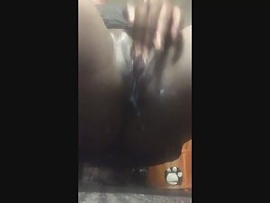 Wet black pussy fingered to an orgasm Picture 3