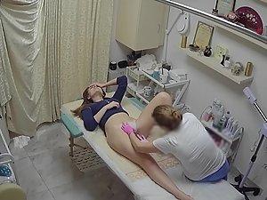 Spying on hot girl getting a wax job done Picture 1