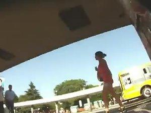 Peeping between hot girl's thighs Picture 3