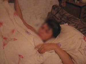 Nervous girlfriend tries to hide her boobs Picture 3