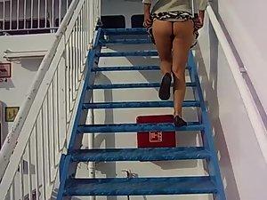 Wife teases her husband on the stairs Picture 8