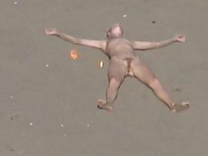 Dirty nudist girl on the beach Picture 3