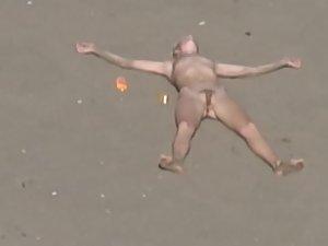 Dirty nudist girl on the beach Picture 4
