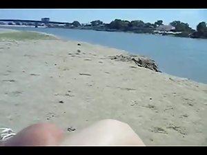 Kinky couple filming their beach fuck Picture 5
