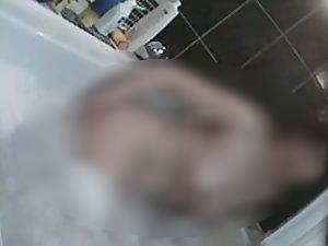 Mom spied playing around in a jacuzzi