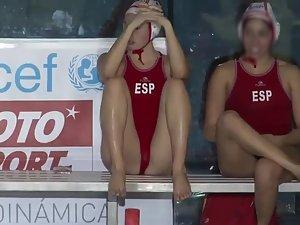 Sexy water polo girls during the match Picture 7