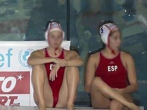 Sexy water polo girls during the match Picture 8