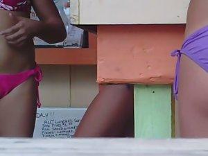 Tiny cameltoe in teen girl's wet bikini Picture 8