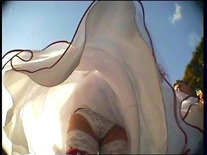 Bride acicdentally shows under gown Picture 7