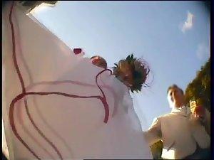 Bride acicdentally shows under gown Picture 8