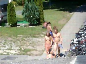 Spying on nudists coming and going Picture 5