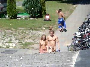 Spying on nudists coming and going Picture 7
