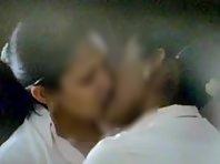 School girls spied as they kiss Picture 3