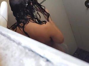 Voyeur caught while peeping on naked friend in shower Picture 4