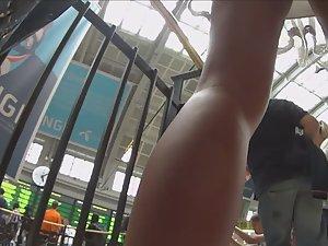 Upskirt of above average blonde Picture 1