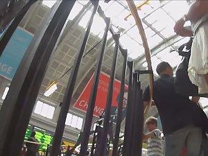 Upskirt of above average blonde Picture 2