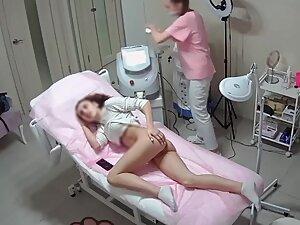 Model girl gets hair removal of her ass and pussy Picture 7