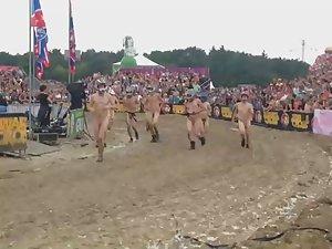 Silly nudists in a naked race Picture 5
