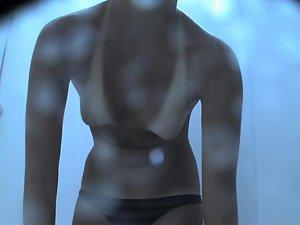 Pale hairy mound under her panties Picture 6