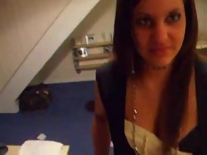 Shy teen girl hides pussy during blowjob Picture 7