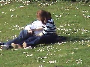 Teens masturbate each other in a park Picture 3