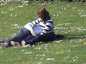 Teens masturbate each other in a park Picture 4