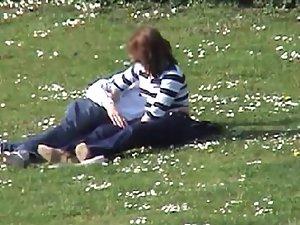 Teens masturbate each other in a park Picture 4