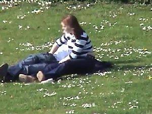 Teens masturbate each other in a park Picture 5