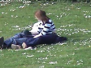 Teens masturbate each other in a park Picture 6