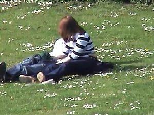 Teens masturbate each other in a park Picture 8
