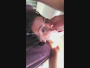Selfie of hot girl getting fucked in mouth Picture 7
