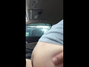 Sex with happy girl in car on the parking lot Picture 8
