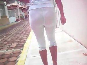 See through white pants make her a slut Picture 4