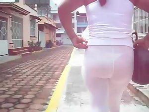 See through white pants make her a slut Picture 7
