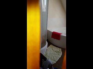 Son caught mother fingering pussy in the shower Picture 3