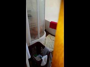 Son caught mother fingering pussy in the shower Picture 5