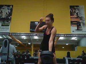 Strong gym girl teaches a hot friend Picture 8