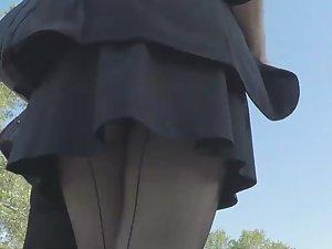 Sexy upskirt of a business woman Picture 8