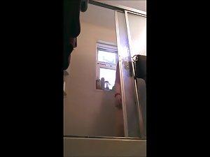 Sister's shaved pussy caught in bathroom Picture 5