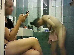 Spying on hot best friends naked in bathroom together Picture 2