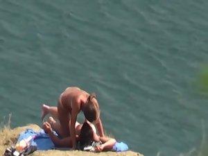Nice sex on a small beach hill top Picture 5
