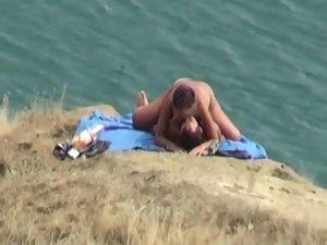 Nice sex on a small beach hill top Picture 6