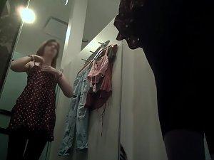 Sweet girl with tiny tits in dressing room Picture 8