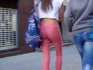 Hot girl in pink tights Picture 5
