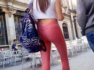 Hot girl in pink tights Picture 7