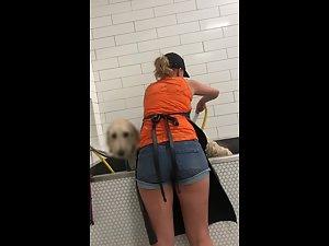 Watching her fine ass while she washes the dog Picture 5